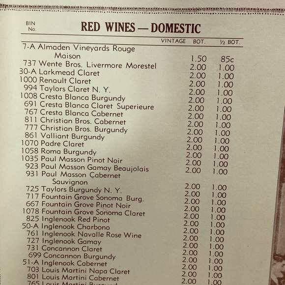 Antique Antoine's Wine List Restaurant New Orleans Louisiana Vintage Menu - Picture 9 of 14